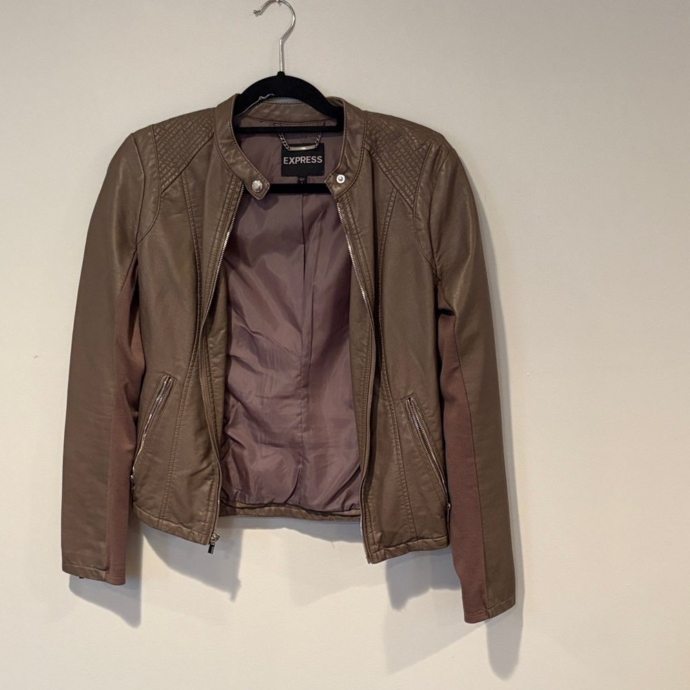 Express Women's Brown Leather Jacket